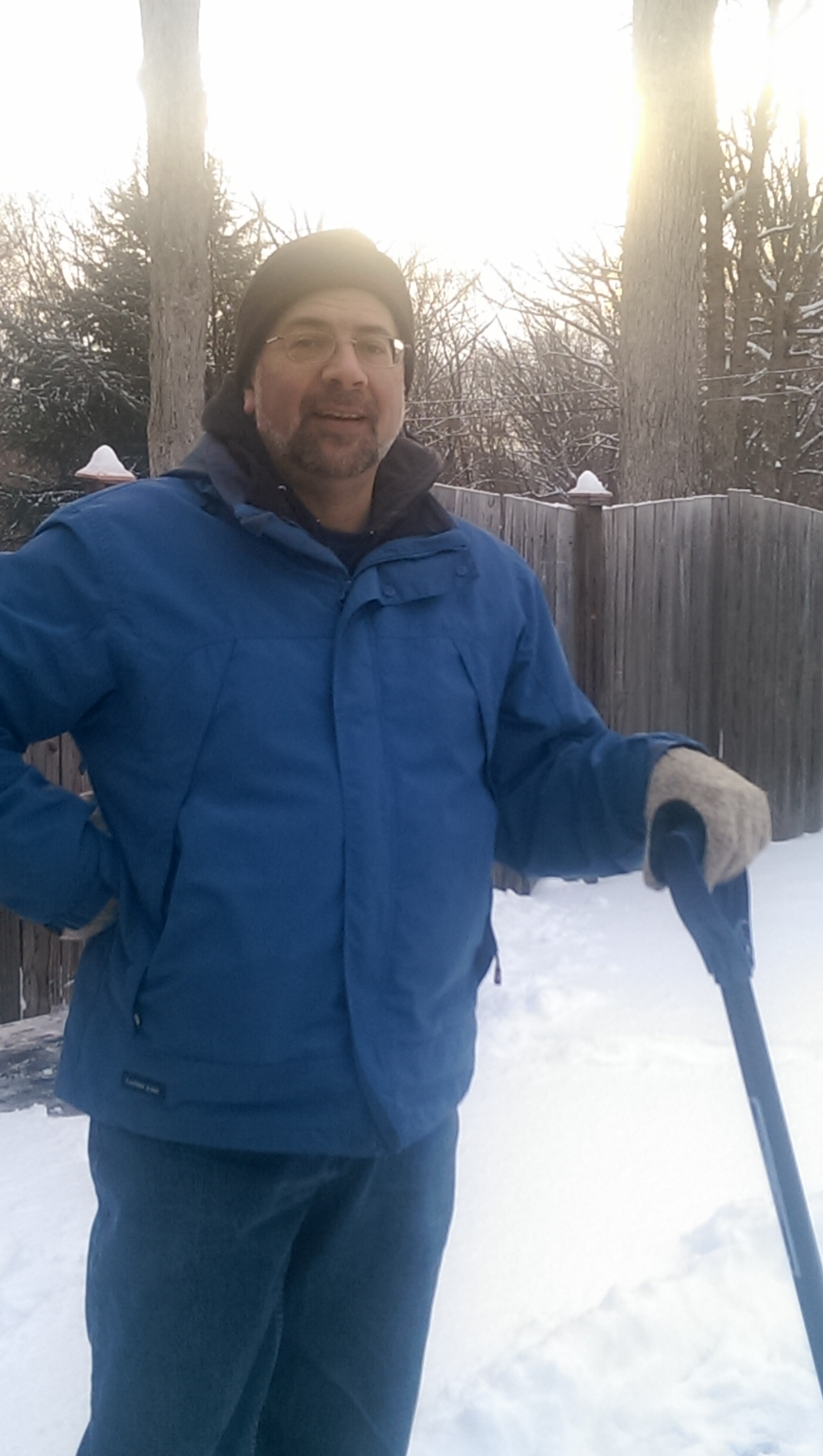 Dave Shoveling Snow Feb 2015